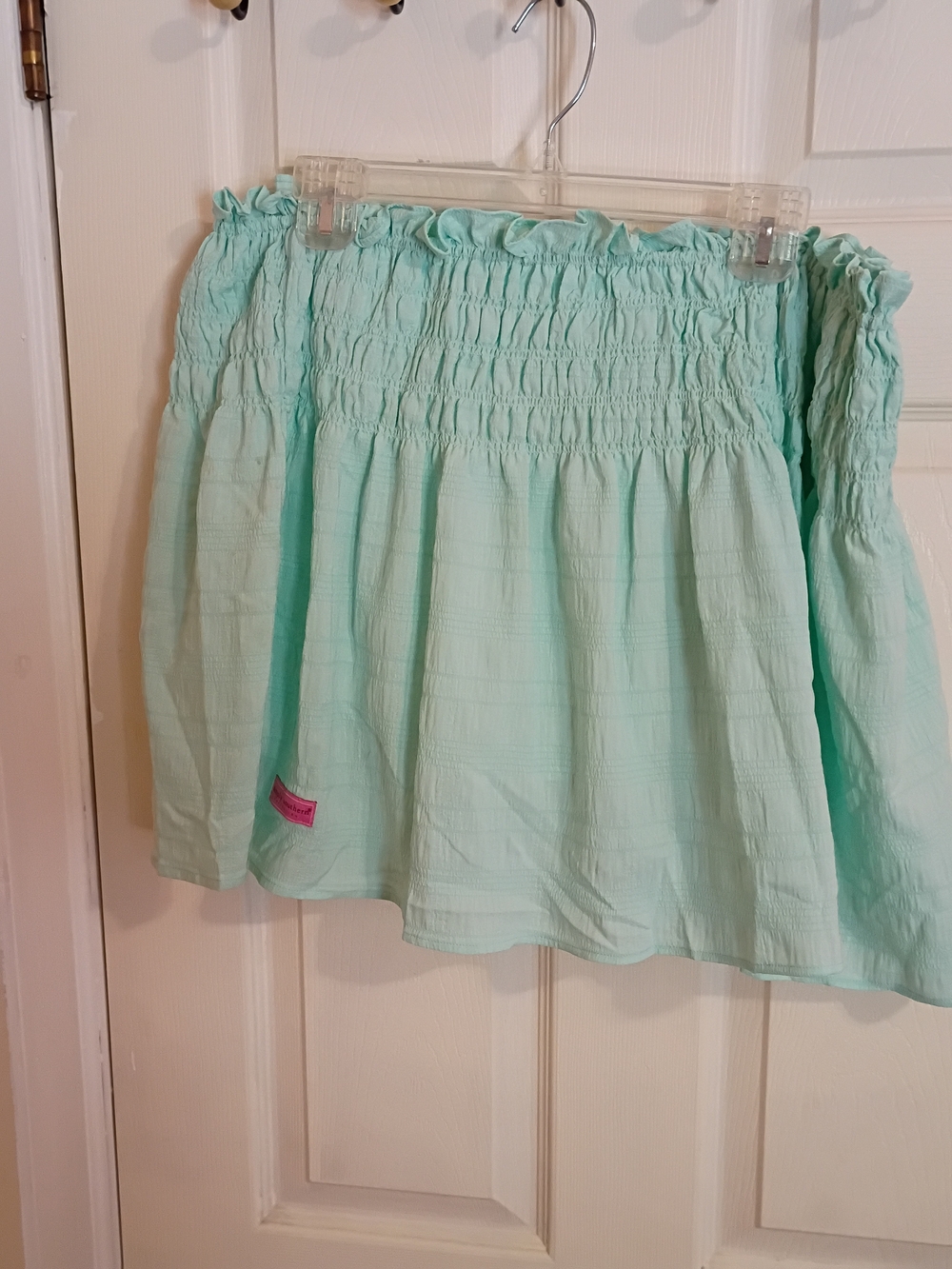 Simply Southern Seafoam Smocked Circle Skirt XL